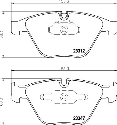 HELLA 8DB 355 009-271 - Set placute frana,frana disc parts5.com