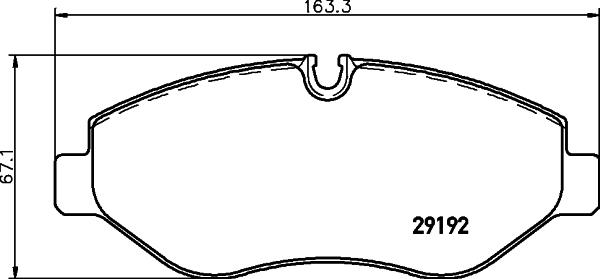 HELLA 8DB 355 005-521 - Komplet zavornih oblog, ploscne (kolutne) zavore parts5.com