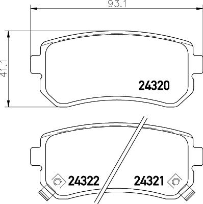 HELLA 8DB 355 006-961 - Set placute frana,frana disc parts5.com