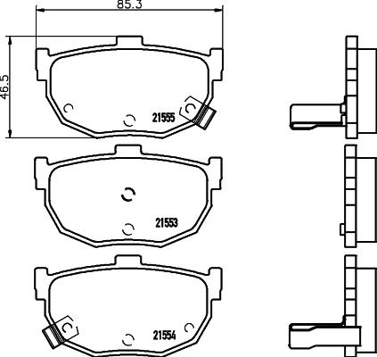 HELLA 8DB 355 006-411 - Bremsbelagsatz, Scheibenbremse parts5.com