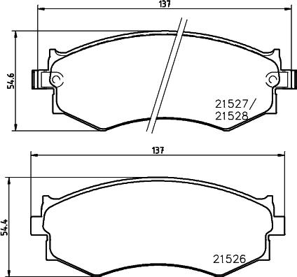 HELLA 8DB 355 006-421 - Komplet zavornih oblog, ploscne (kolutne) zavore parts5.com