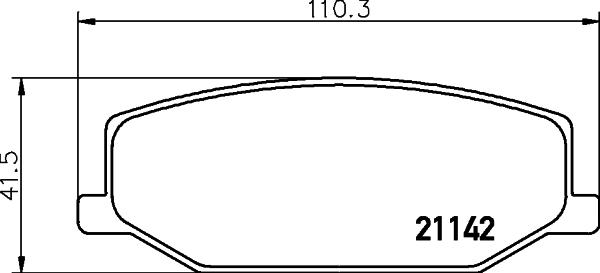 HELLA 8DB 355 006-161 - Juego de pastillas de freno parts5.com