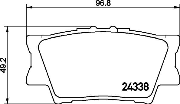 HELLA 8DB 355 006-881 - Комплект спирачно феродо, дискови спирачки parts5.com