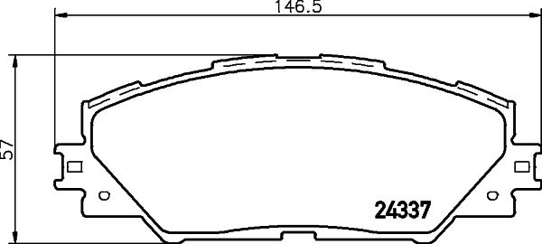 HELLA 8DB 355 006-871 - Set placute frana,frana disc parts5.com