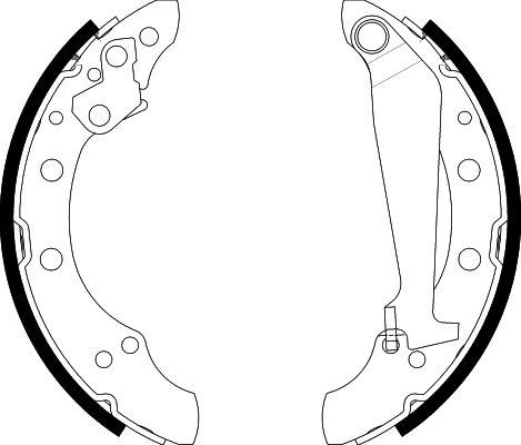 HELLA 8DB 355 001-311 - Jeu de mâchoires de frein parts5.com