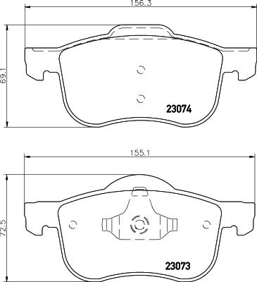 HELLA 8DB 355 008-851 - Set placute frana,frana disc parts5.com