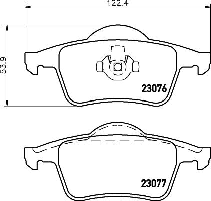 HELLA 8DB 355 008-871 - Zestaw klocków hamulcowych, hamulce tarczowe parts5.com