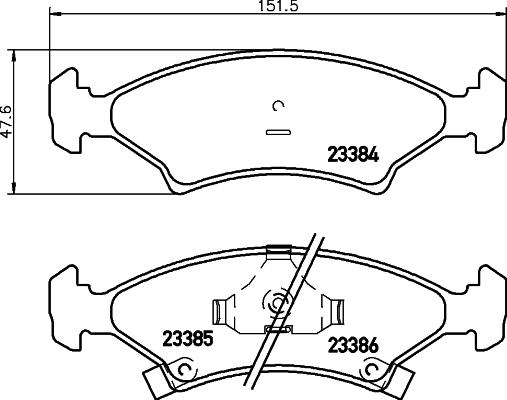 HELLA 8DB 355 008-241 - Set placute frana,frana disc parts5.com