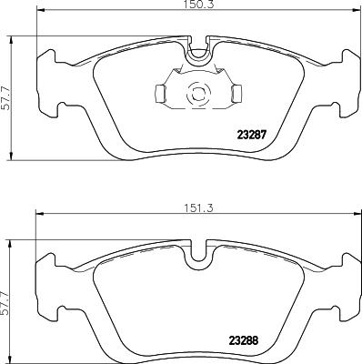 HELLA 8DB 355 008-741 - Set placute frana,frana disc parts5.com