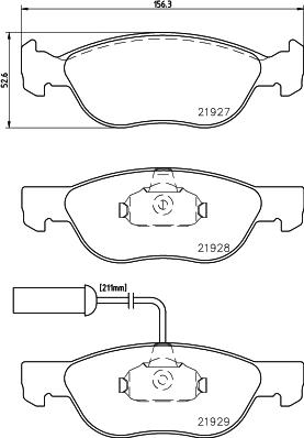 HELLA 8DB 355 007-901 - Brake Pad Set, disc brake parts5.com