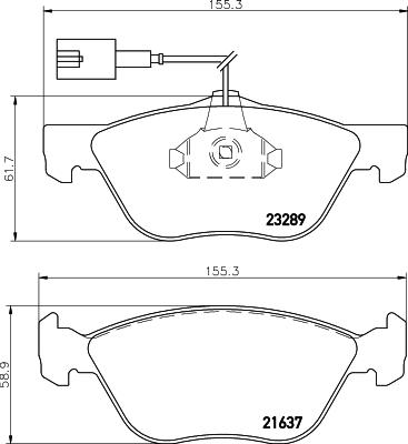 HELLA 8DB 355 007-931 - Set placute frana,frana disc parts5.com