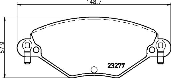 HELLA 8DB 355 019-411 - Set placute frana,frana disc parts5.com