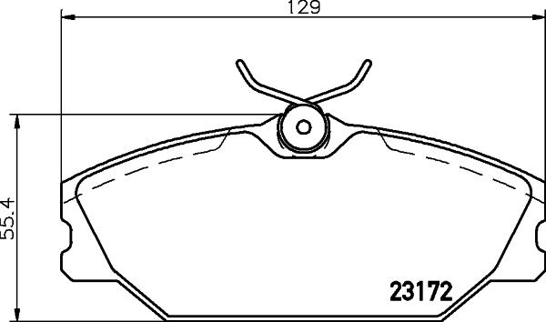 HELLA 8DB 355 019-391 - Bremsbelagsatz, Scheibenbremse parts5.com