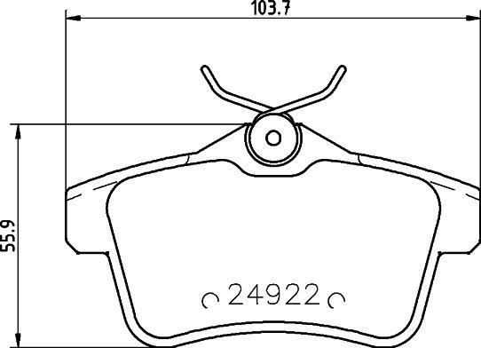 HELLA 8DB 355 014-531 - Set placute frana,frana disc parts5.com