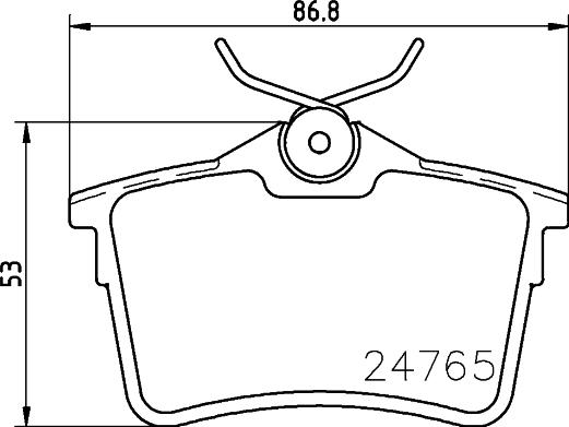 HELLA 8DB 355 014-081 - Комплект спирачно феродо, дискови спирачки parts5.com