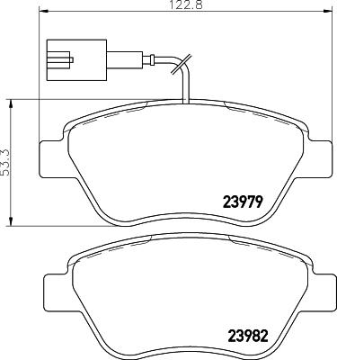 HELLA 8DB 355 015-491 - Set placute frana,frana disc parts5.com