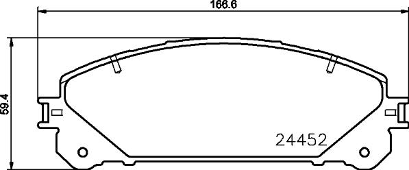 HELLA 8DB 355 015-461 - Set placute frana,frana disc parts5.com