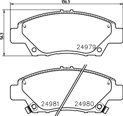 HELLA 8DB 355 015-001 - Set placute frana,frana disc parts5.com