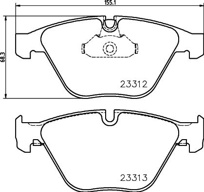 HELLA 8DB 355 015-391 - Set placute frana,frana disc parts5.com