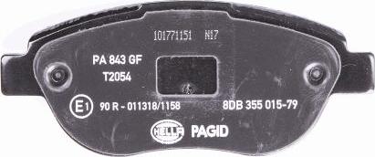 HELLA 8DB 355 015-791 - Brake Pad Set, disc brake parts5.com