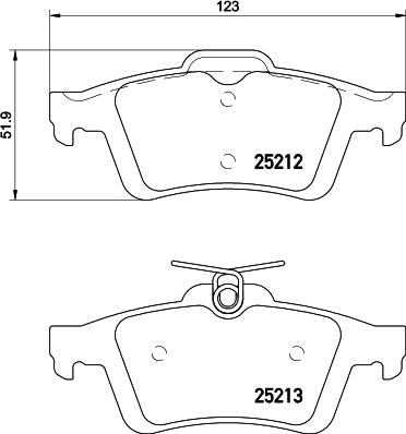 HELLA 8DB 355 015-761 - Set placute frana,frana disc parts5.com