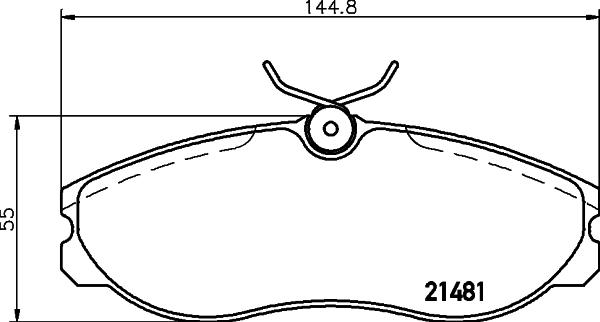 HELLA 8DB 355 016-651 - Komplet zavornih oblog, ploscne (kolutne) zavore parts5.com