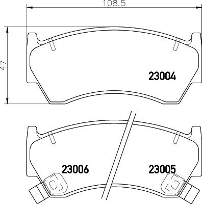 HELLA 8DB 355 016-661 - Set placute frana,frana disc parts5.com