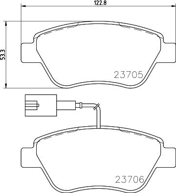 HELLA 8DB 355 016-071 - Set placute frana,frana disc parts5.com