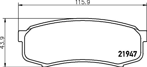 HELLA 8DB 355 016-831 - Set placute frana,frana disc parts5.com