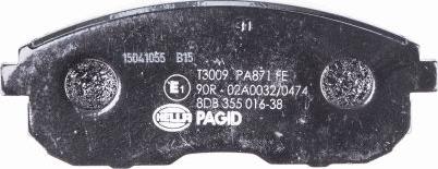 HELLA 8DB 355 016-381 - Brake Pad Set, disc brake parts5.com