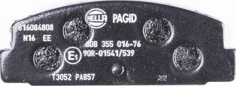 HELLA 8DB 355 016-761 - Brake Pad Set, disc brake parts5.com