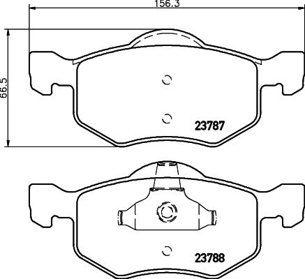 HELLA 8DB 355 010-141 - Brake Pad Set, disc brake parts5.com
