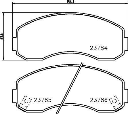 HELLA 8DB 355 010-131 - Brake Pad Set, disc brake parts5.com