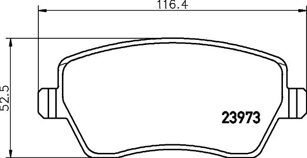 HELLA 8DB 355 010-851 - Juego de pastillas de freno parts5.com