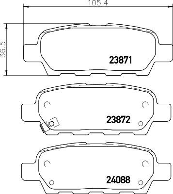 HELLA 8DB 355 010-241 - Bremsbelagsatz, Scheibenbremse parts5.com