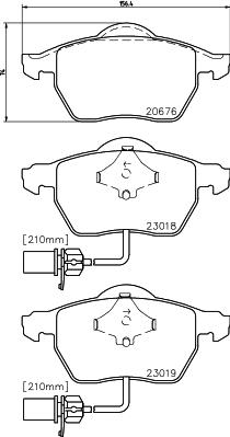 HELLA 8DB 355 010-731 - Тормозные колодки, дисковые, комплект parts5.com