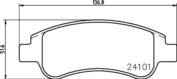 HELLA 8DB 355 011-521 - Bremsbelagsatz, Scheibenbremse parts5.com