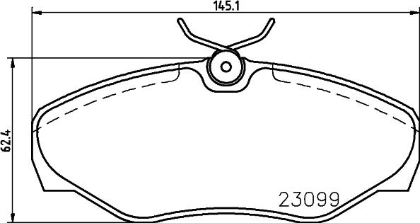 HELLA 8DB 355 011-091 - Komplet pločica, disk-kočnica parts5.com