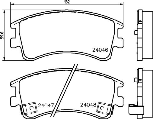 HELLA 8DB 355 011-141 - Set placute frana,frana disc parts5.com