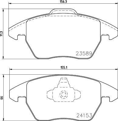 HELLA 8DB 355 011-811 - Juego de pastillas de freno parts5.com