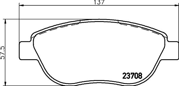 HELLA 8DB 355 011-331 - Σετ τακάκια, δισκόφρενα parts5.com