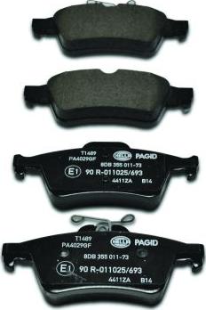 HELLA 8DB 355 011-731 - Set placute frana,frana disc parts5.com