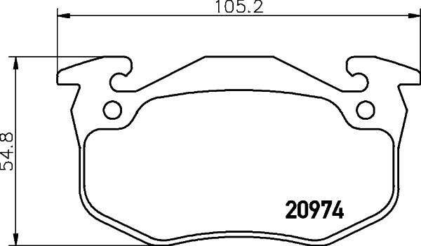 HELLA 8DB 355 018-951 - Комплект спирачно феродо, дискови спирачки parts5.com