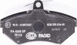 HELLA 8DB 355 018-451 - Set placute frana,frana disc parts5.com