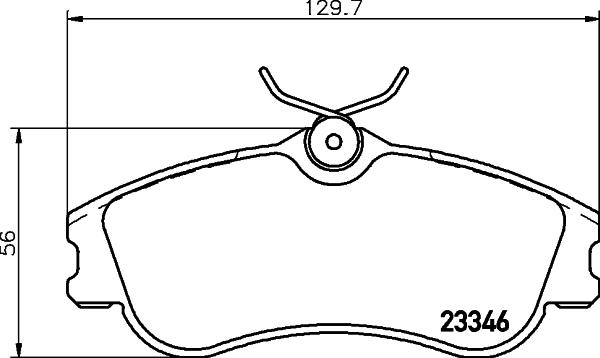 HELLA 8DB 355 018-541 - Set placute frana,frana disc parts5.com