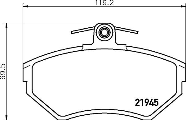 HELLA 8DB 355 018-251 - Brake Pad Set, disc brake parts5.com