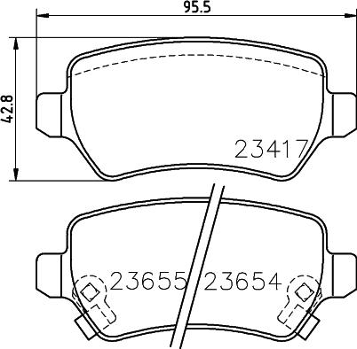 HELLA 8DB 355 018-781 - Set placute frana,frana disc parts5.com