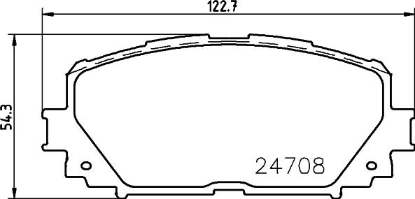 HELLA 8DB 355 013-901 - Комплект спирачно феродо, дискови спирачки parts5.com