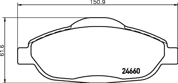 HELLA 8DB 355 013-911 - Komplet zavornih oblog, ploscne (kolutne) zavore parts5.com