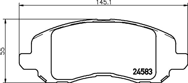 HELLA 8DB 355 013-491 - Set placute frana,frana disc parts5.com